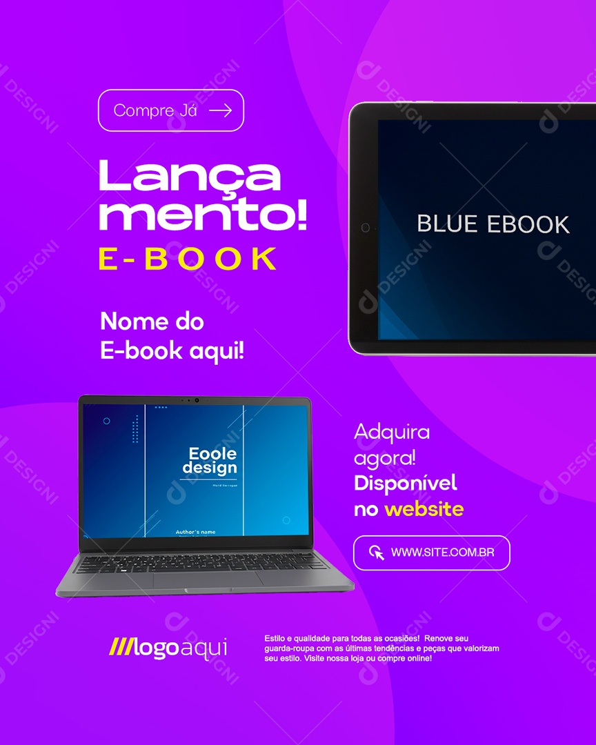 Compre Já Lançamento E-book Social Media PSD Editável