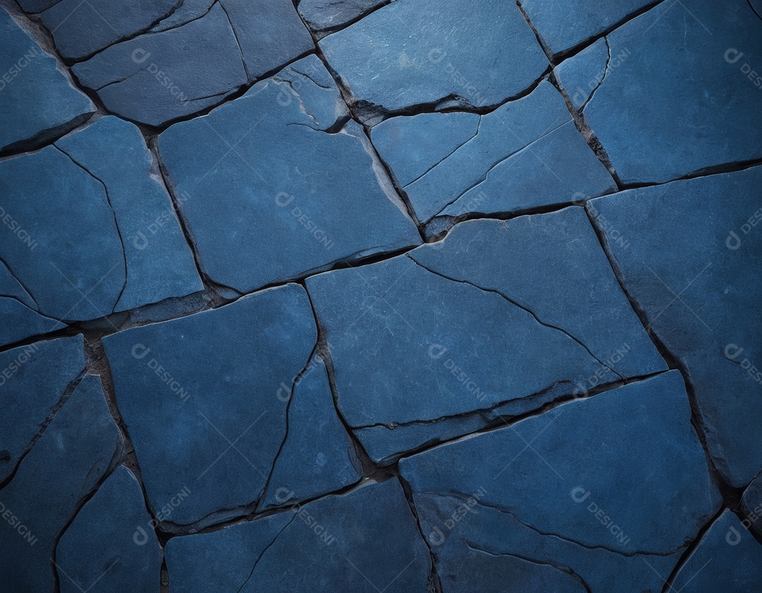 Chão de pedra rachada