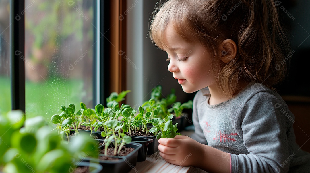 Cultivando mudas em casa no parapeito da janela