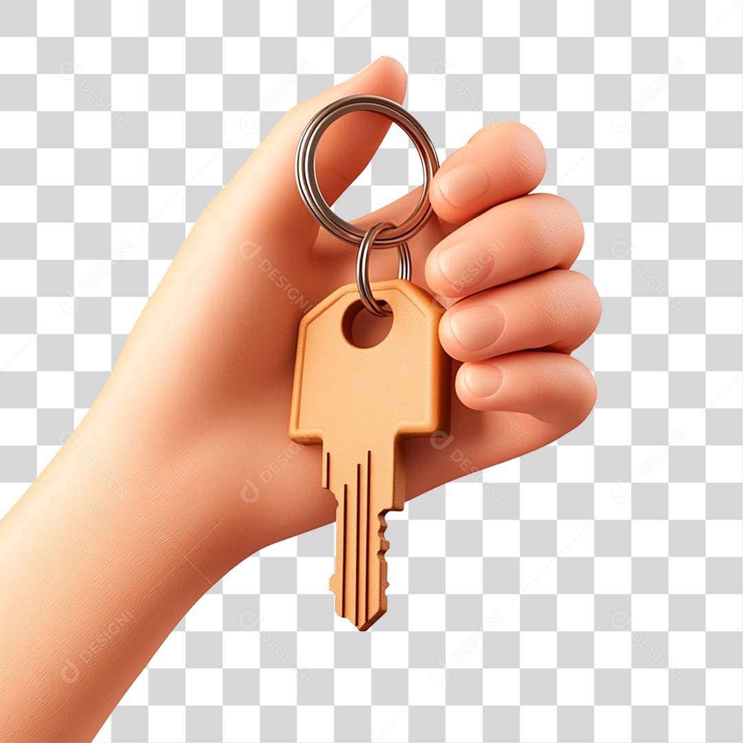 Mão Segurando Chave PNG Transparente