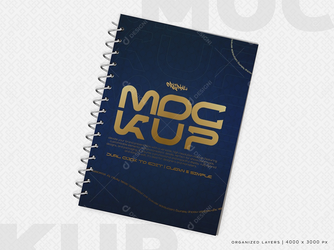 Mockup de Caderno PSD Editável