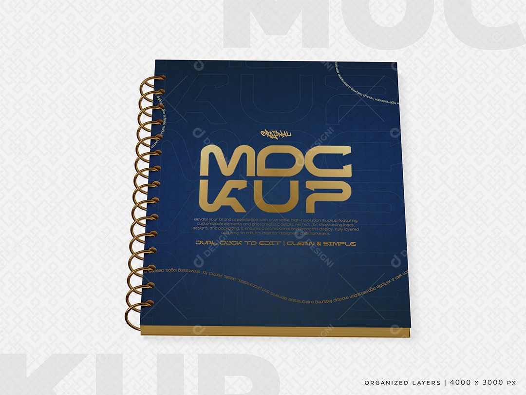 Mockup de Caderno PSD Editável