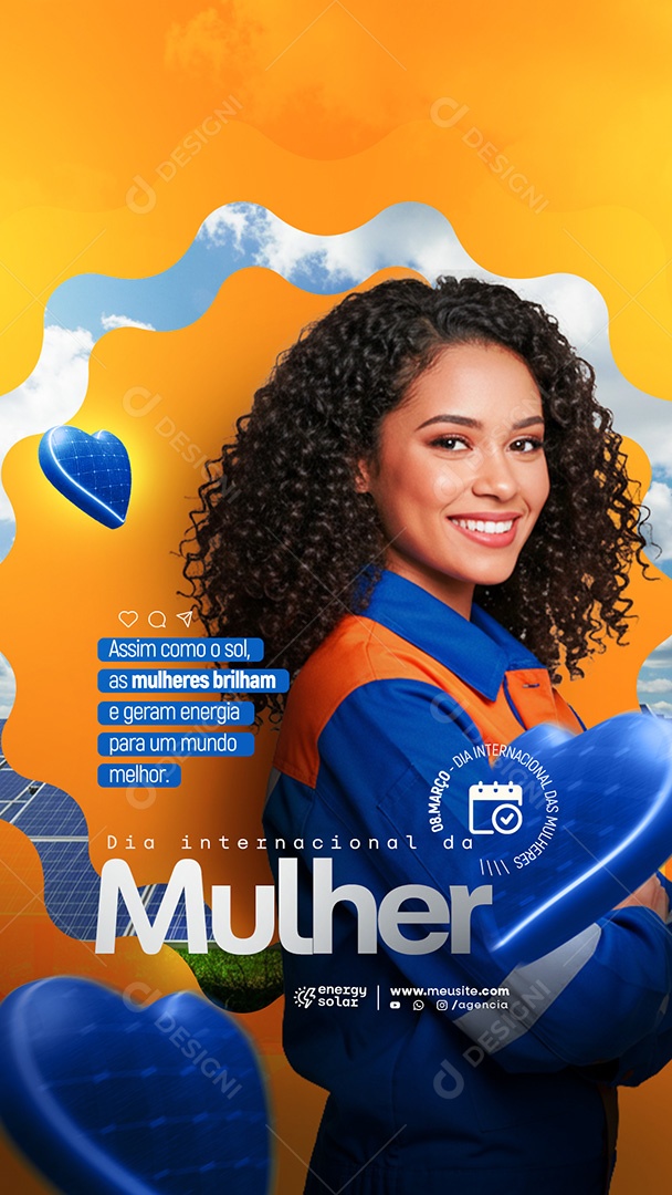 Story Dia Internacional da Mulher 08 de Março Social Media PSD Editável