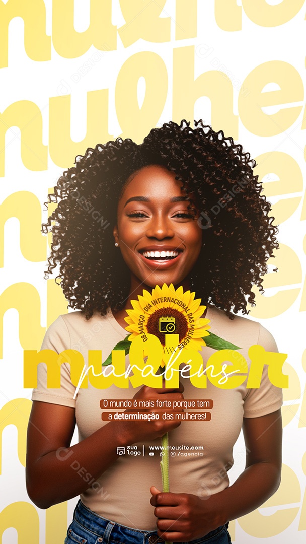 Story Dia Internacional da Mulher 08 de Março Social Media PSD Editável