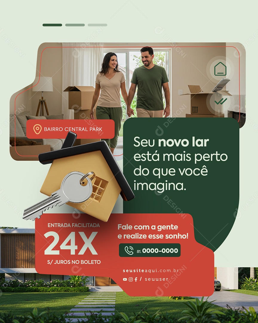 Imobiliária Seu Novo Lar Social Media PSD Editável