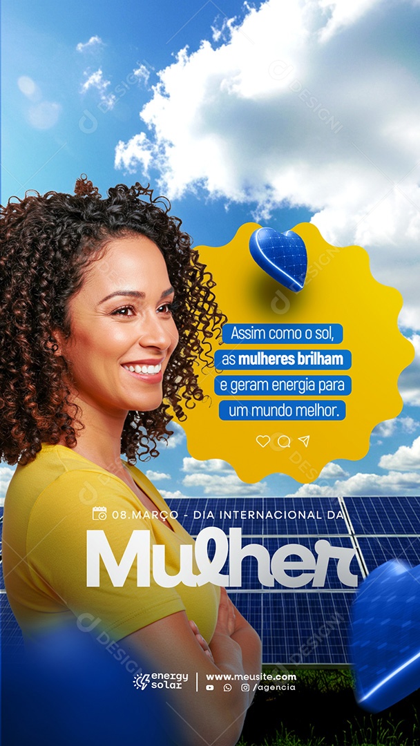 Story Dia Internacional da Mulher 08 de Março Social Media PSD Editável