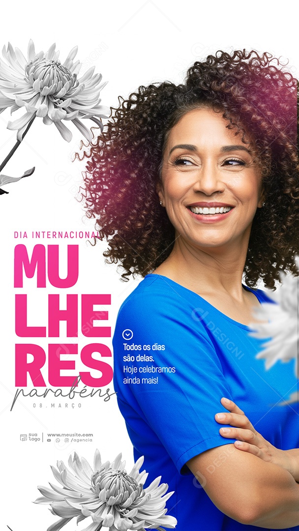 Story Dia Internacional da Mulher 08 de Março Social Media PSD Editável