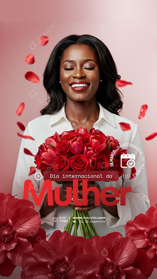 Story Dia Internacional da Mulher 08 de Março Social Media PSD Editável