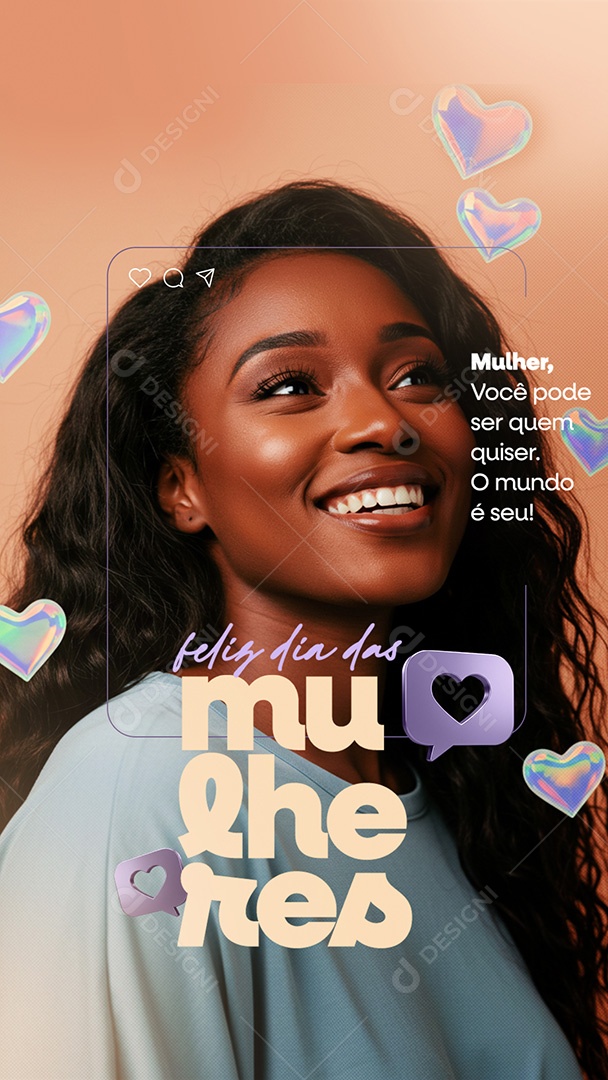 Story Dia Internacional da Mulher 08 de Março Social Media PSD Editável