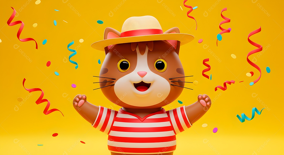 Emoji de carnaval em fundo amarelo