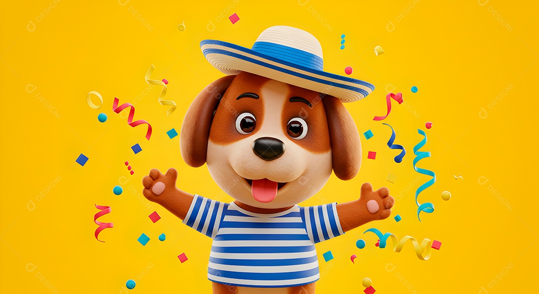 Emoji de carnaval em fundo amarelo