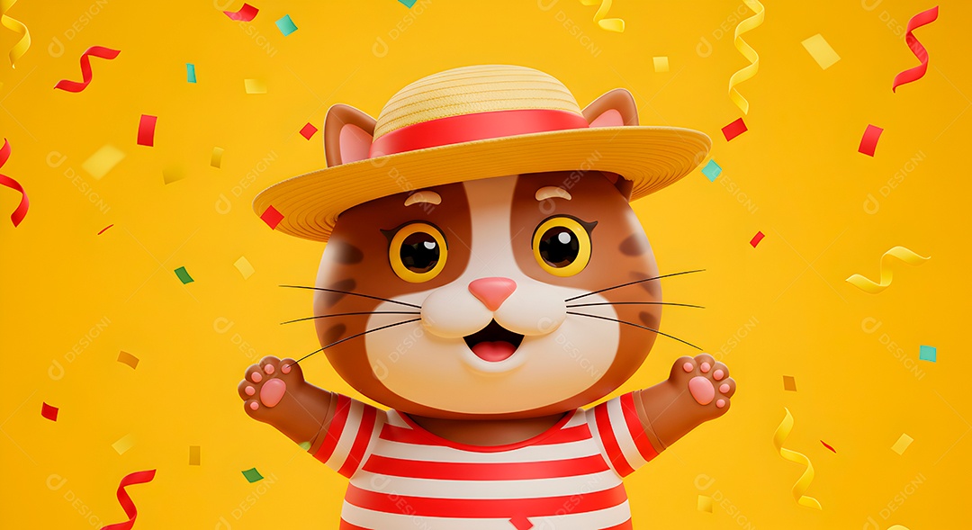 Emoji de carnaval em fundo amarelo