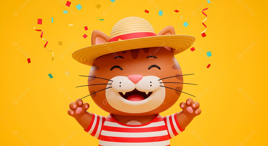 Emoji de carnaval em fundo amarelo