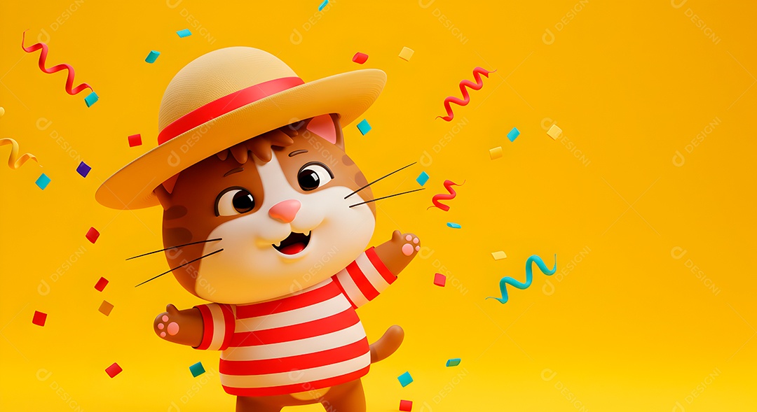 Emoji de carnaval em fundo amarelo