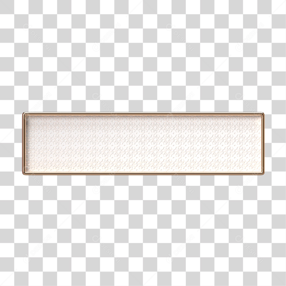 Elemento 3D Banner Ornamentado Placa PNG Transparente