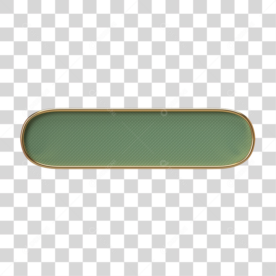 Elemento 3D Banner Ornamentado Placa PNG Transparente