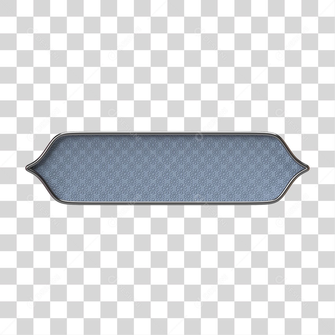 Elemento 3D Banner Ornamentado Placa PNG Transparente