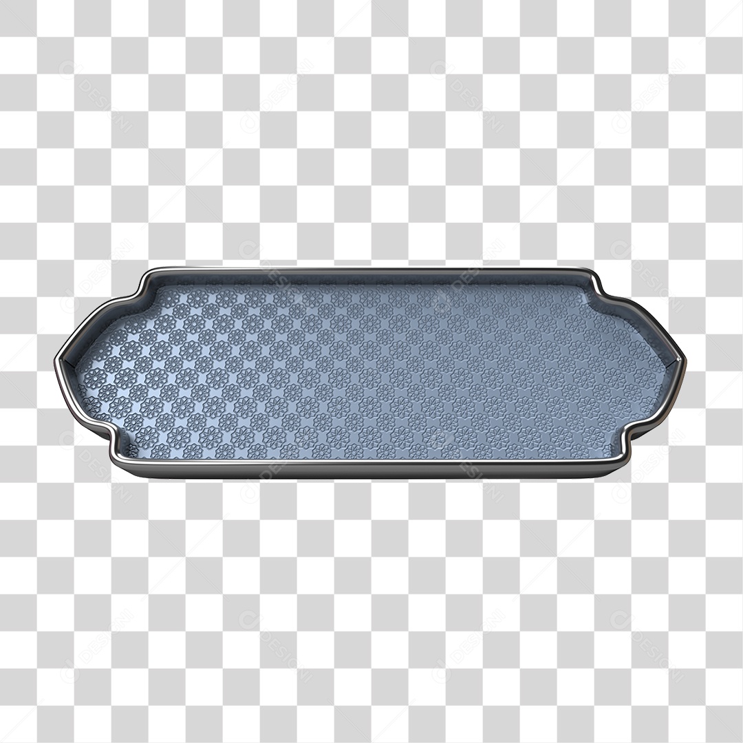 Elemento 3D Banner Ornamentado Placa PNG Transparente