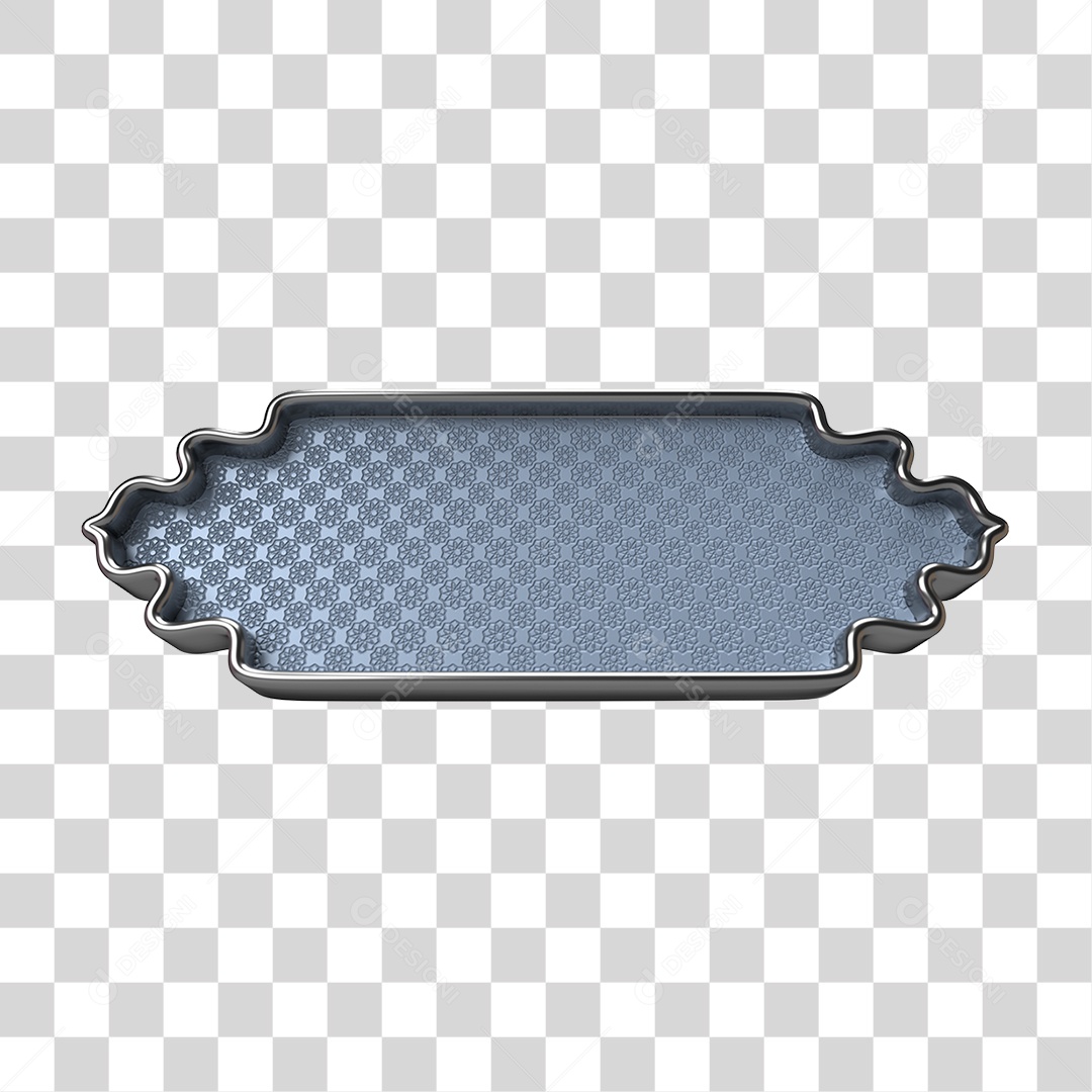 Elemento 3D Banner Ornamentado Placa PNG Transparente
