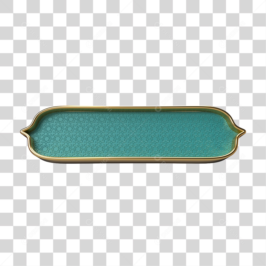 Elemento 3D Banner Ornamentado Placa PNG Transparente