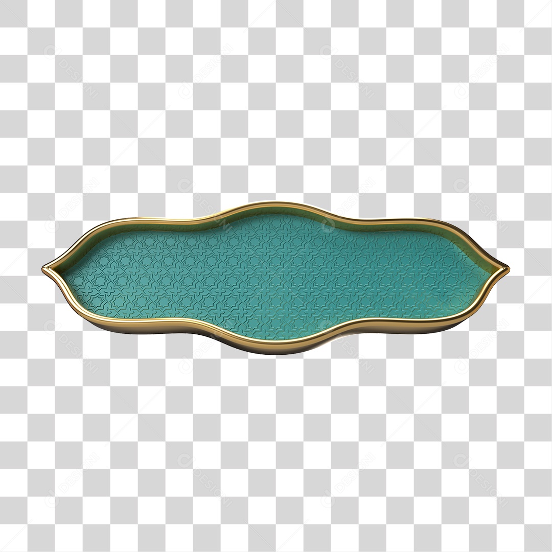 Elemento 3D Banner Ornamentado Placa PNG Transparente