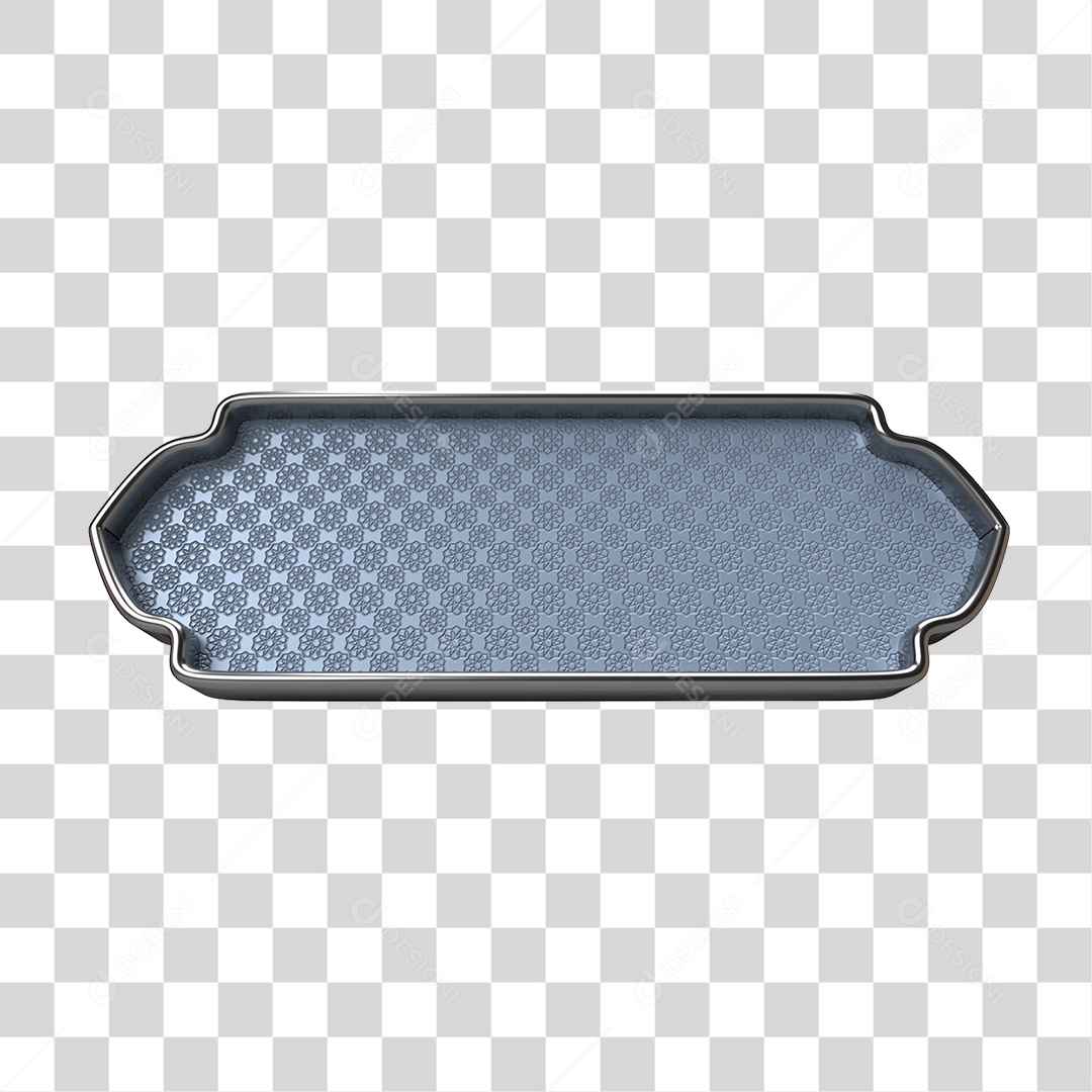 Elemento 3D Banner Ornamentado Placa PNG Transparente