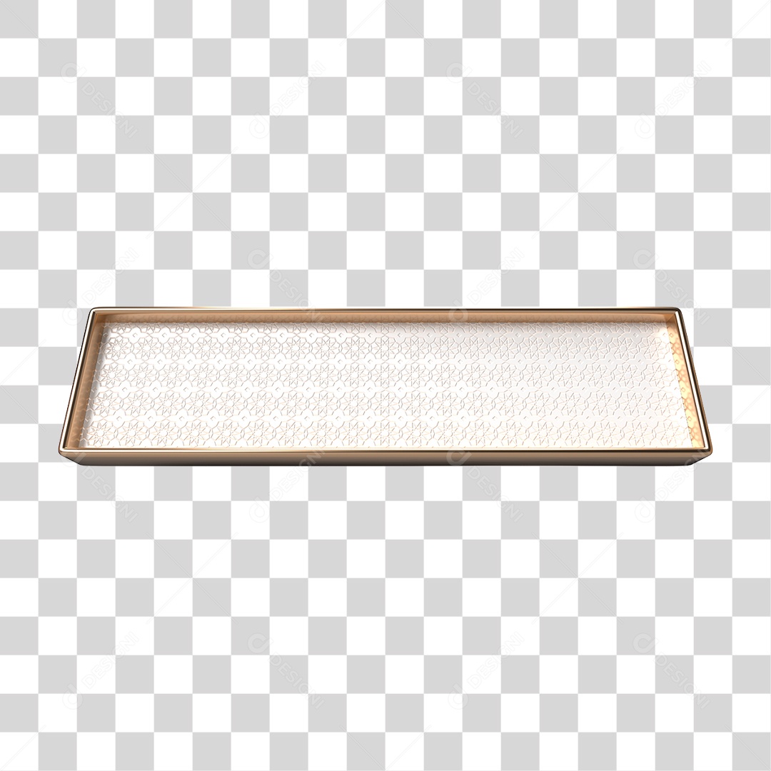Elemento 3D Banner Ornamentado Placa PNG Transparente