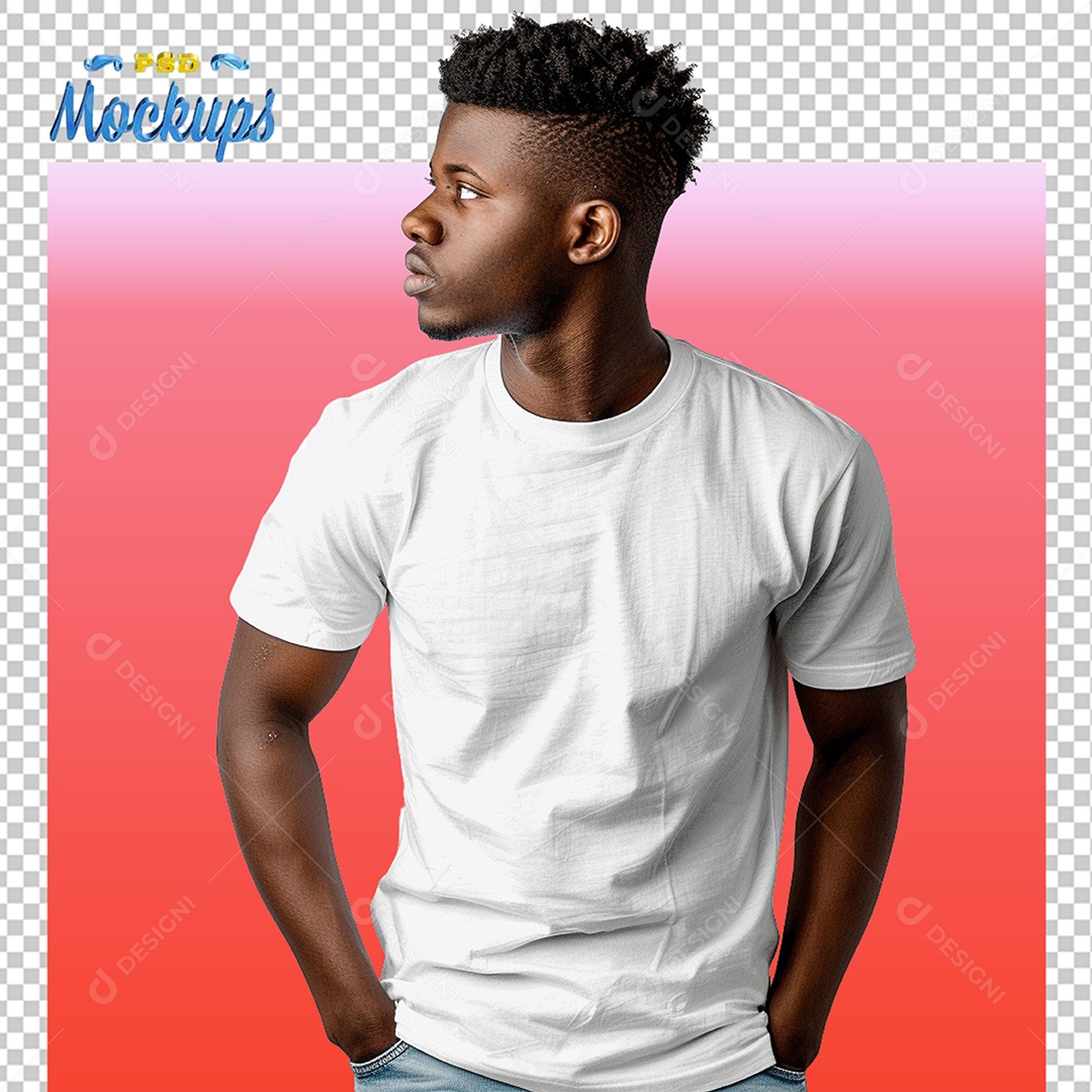 Mockup de Camiseta Masculina PSD Editável