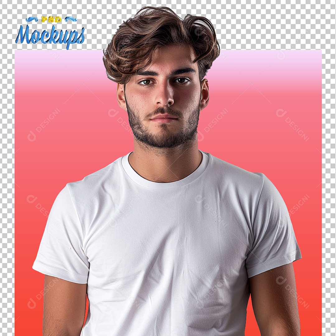 Mockup de Camiseta Masculina PSD Editável
