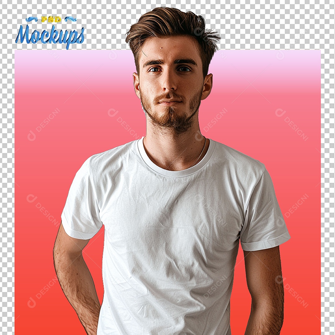 Mockup de Camiseta Masculina PSD Editável