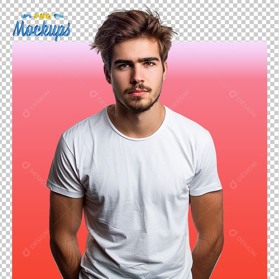 Mockup de Camiseta Masculina PSD Editável