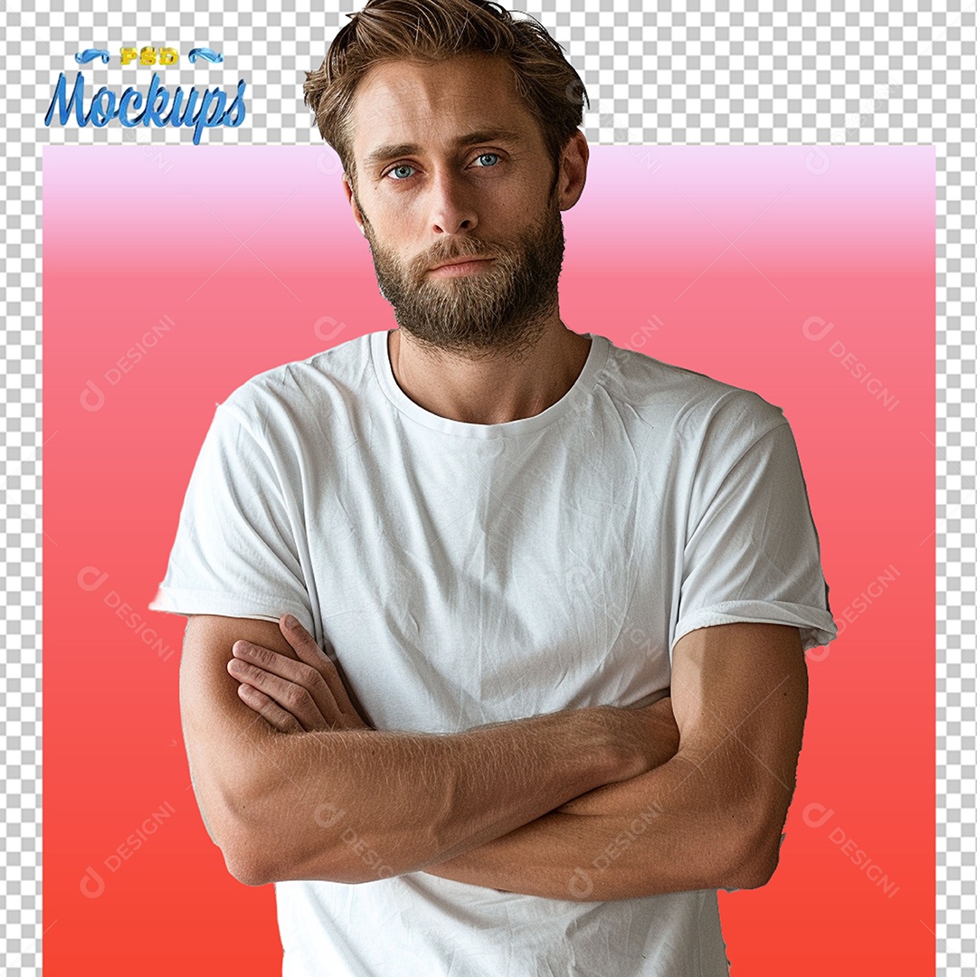 Mockup de Camiseta Masculina PSD Editável