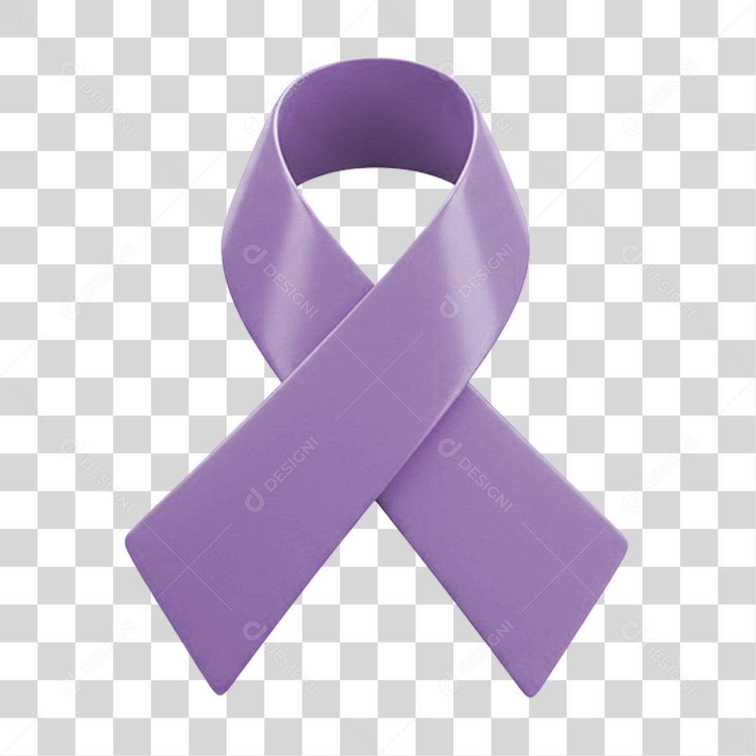 Fita Laço Março Lilás PNG Transparente