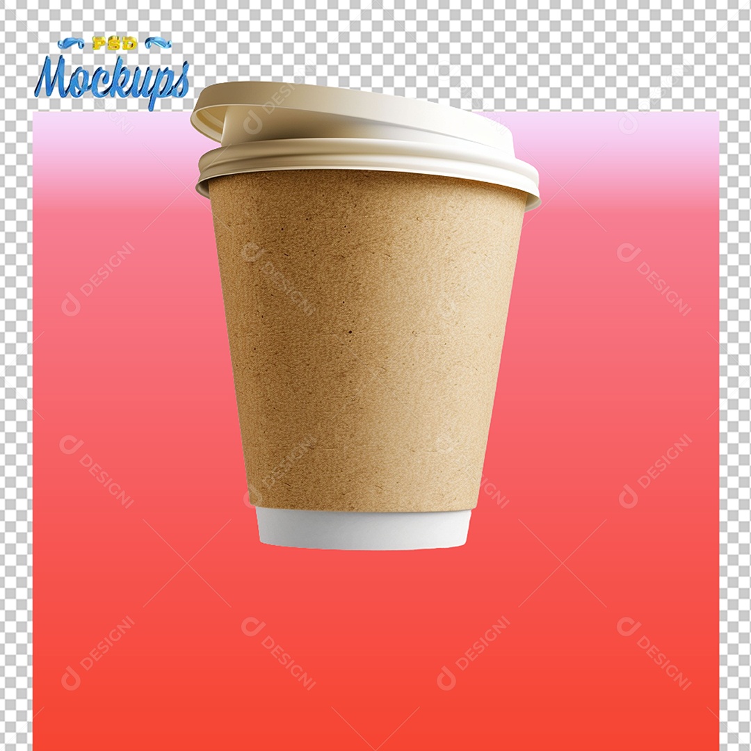 Copo de Bebida Mockup PSD Editável