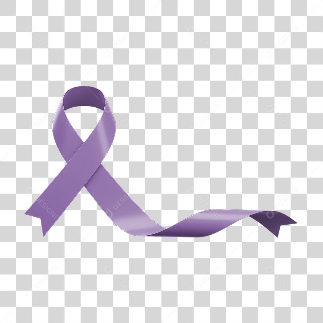 Fita Laço Março Lilás PNG Transparente