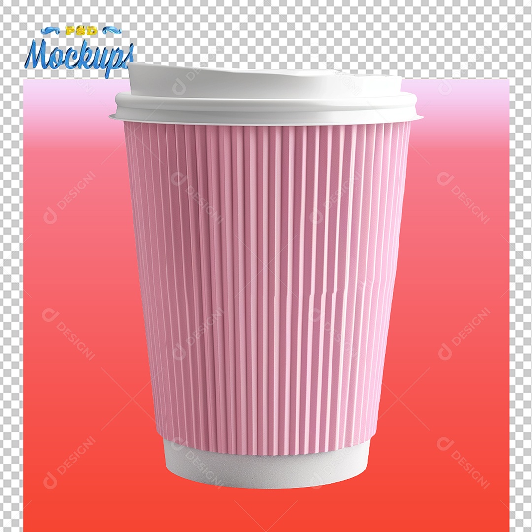 Copo de Bebida Mockup PSD Editável