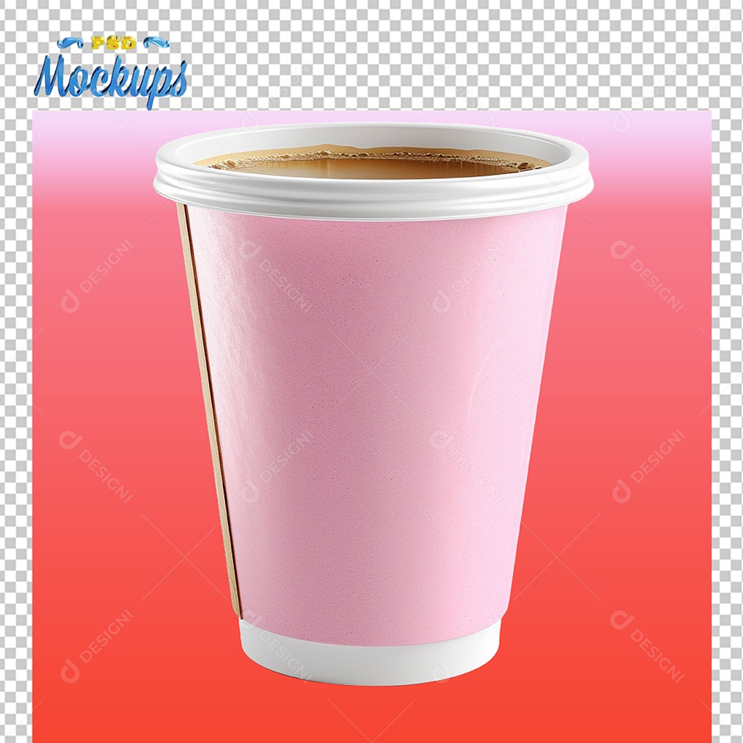 Copo de Bebida Mockup PSD Editável