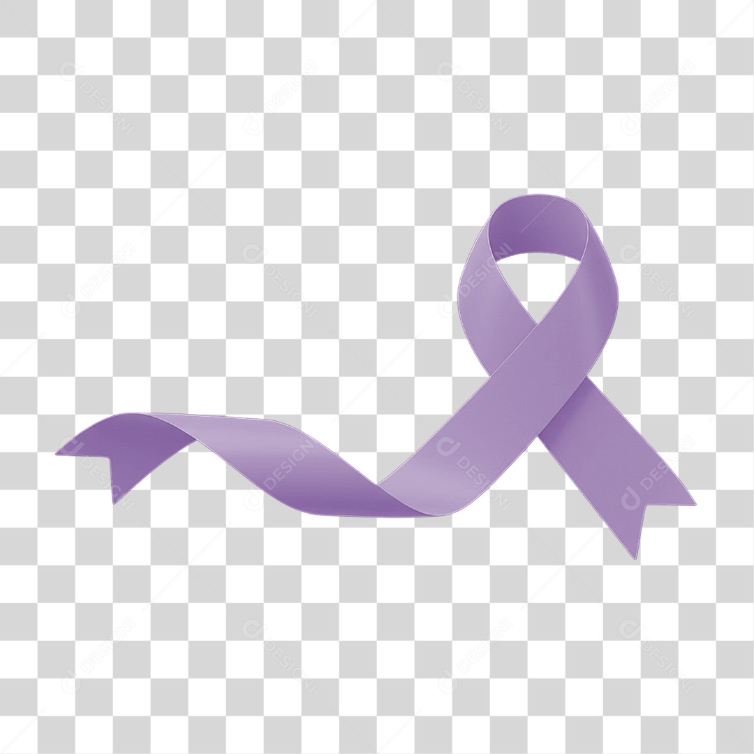 Fita Laço Março Lilás PNG Transparente