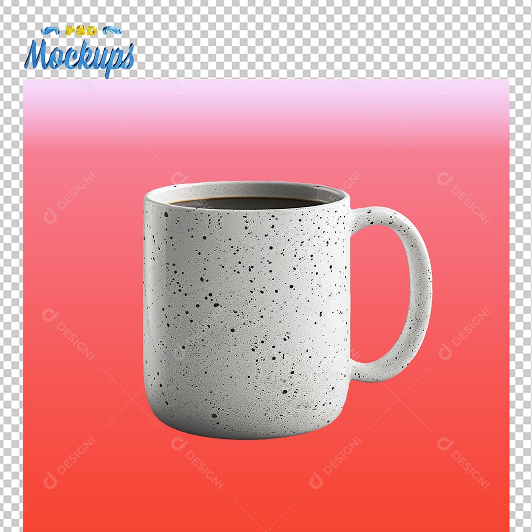 Mockup de Caneca Branca PSD Editável
