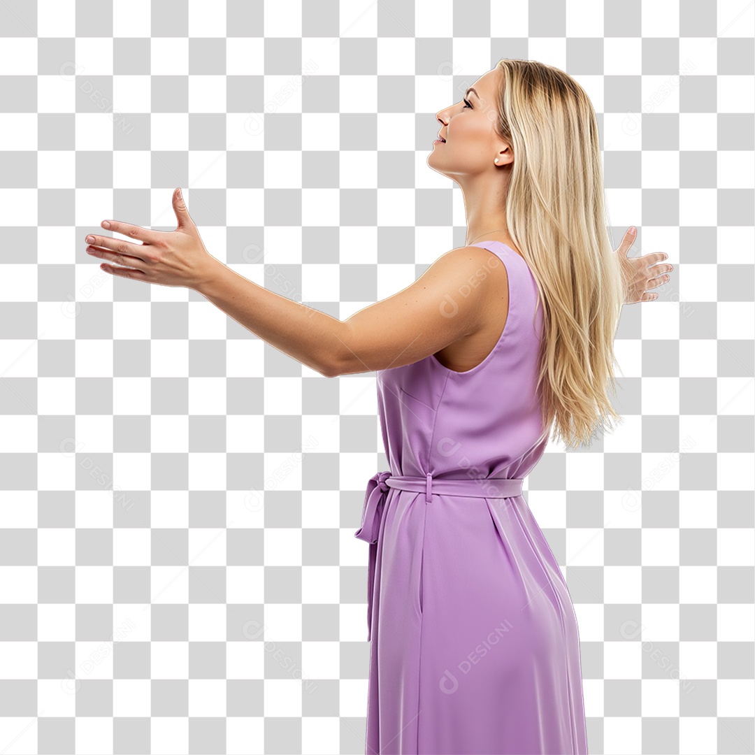 Mulheres Março Lilás PNG Transparente