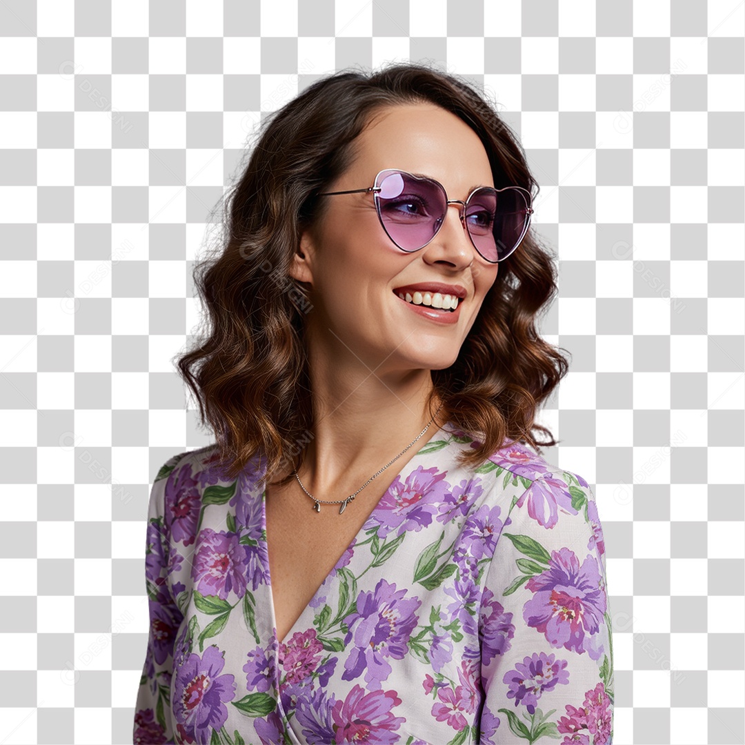 Mulheres Março Lilás PNG Transparente