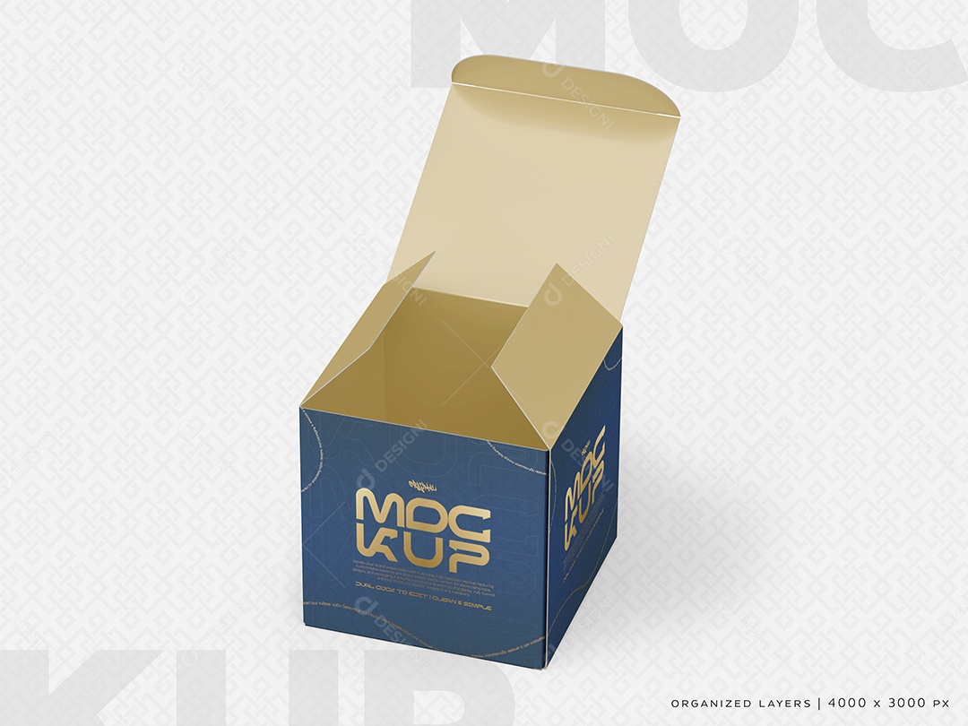Mockup de Caixa Aberta PSD Editável