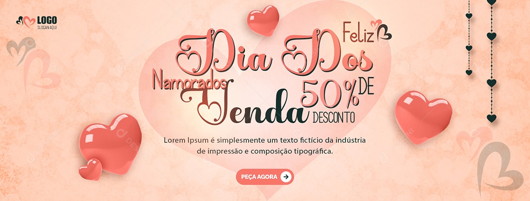 Feliz Dia dos Namorados 14 de Fevereiro Social Media PSD Editável