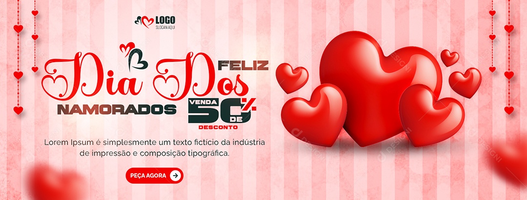 Feliz Dia dos Namorados 14 de Fevereiro Social Media PSD Editável