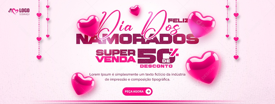 Feliz Dia dos Namorados 14 de Fevereiro Social Media PSD Editável