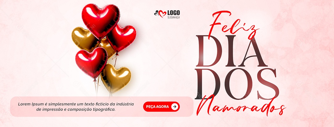 Feliz Dia dos Namorados 14 de Fevereiro Social Media PSD Editável