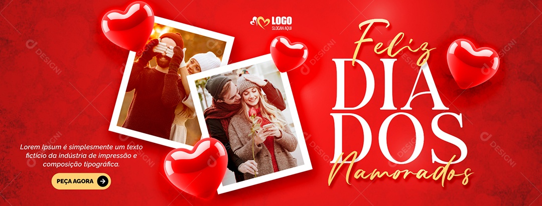 Feliz Dia dos Namorados 14 de Fevereiro Social Media PSD Editável