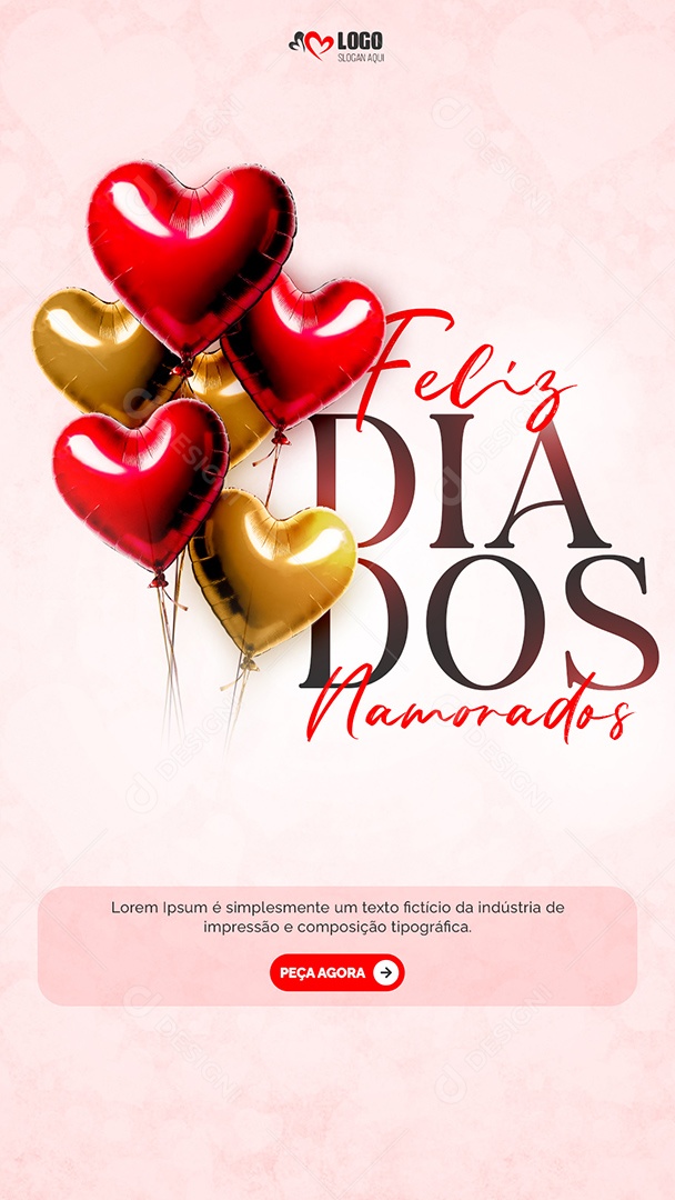 Feliz Dia dos Namorados 14 de Fevereiro Social Media PSD Editável
