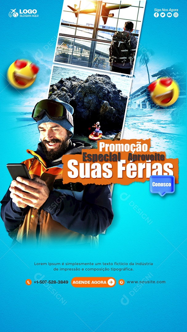 Promoção Especial Aproveite Suas Ferias PSD Editável