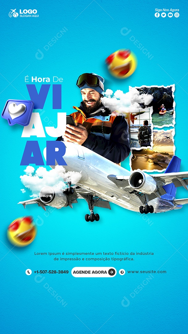 E Hora de Viajar PSD Editável